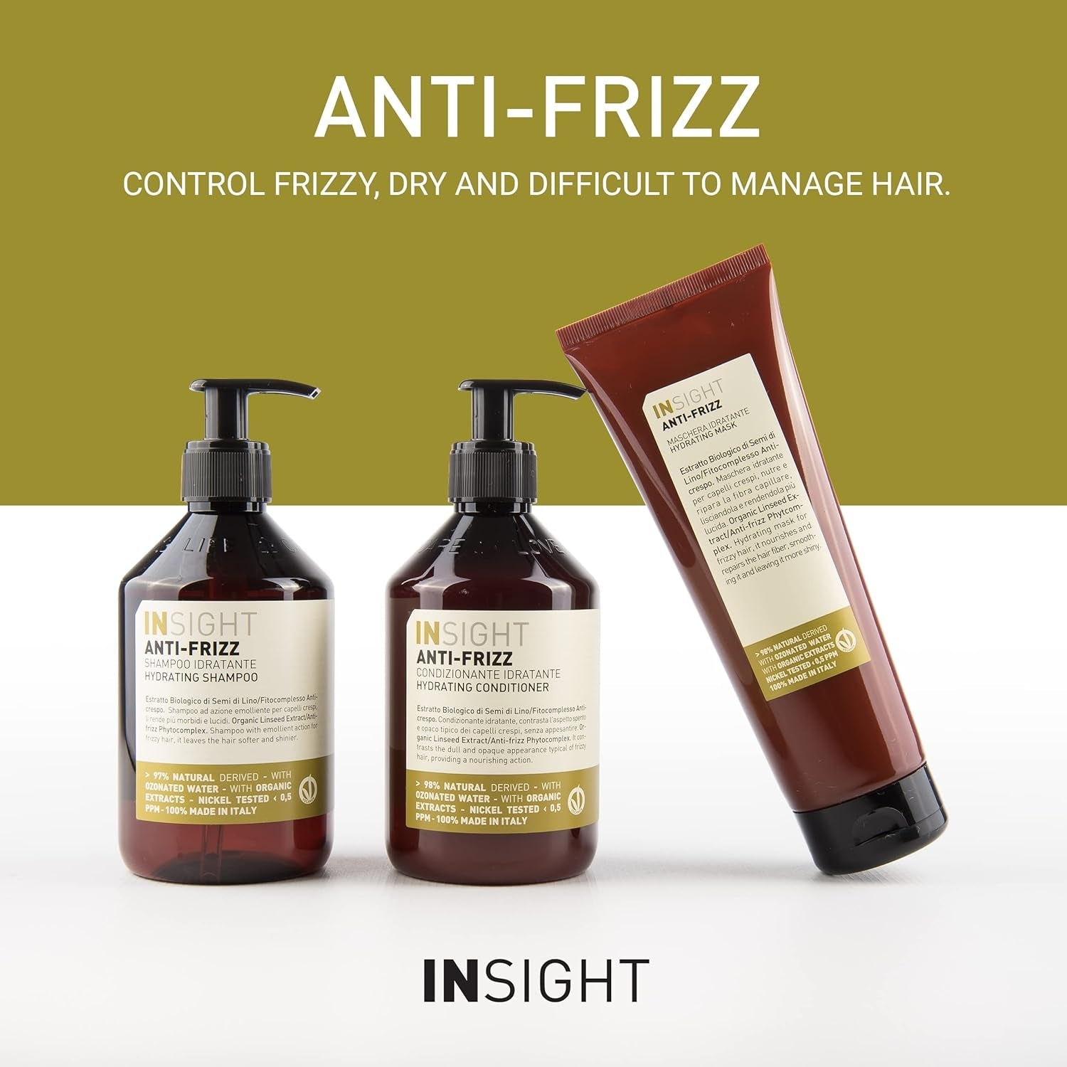 ANTI-FRIZZ MOISTURIZING MASK 250 ml Naty Shop hårmaske