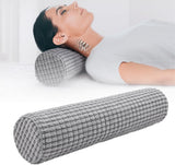 Nakkerulle med betræk, 11X45 cm rejsepude med memoryskum, pletvaskbar plys-nakkepude til lindring af nakkesmerter, nakkepude til hjemmet, kontoret, rejse rundcylindret Yoga cervikale ortopædiske puder Naty Shop Standardtitel