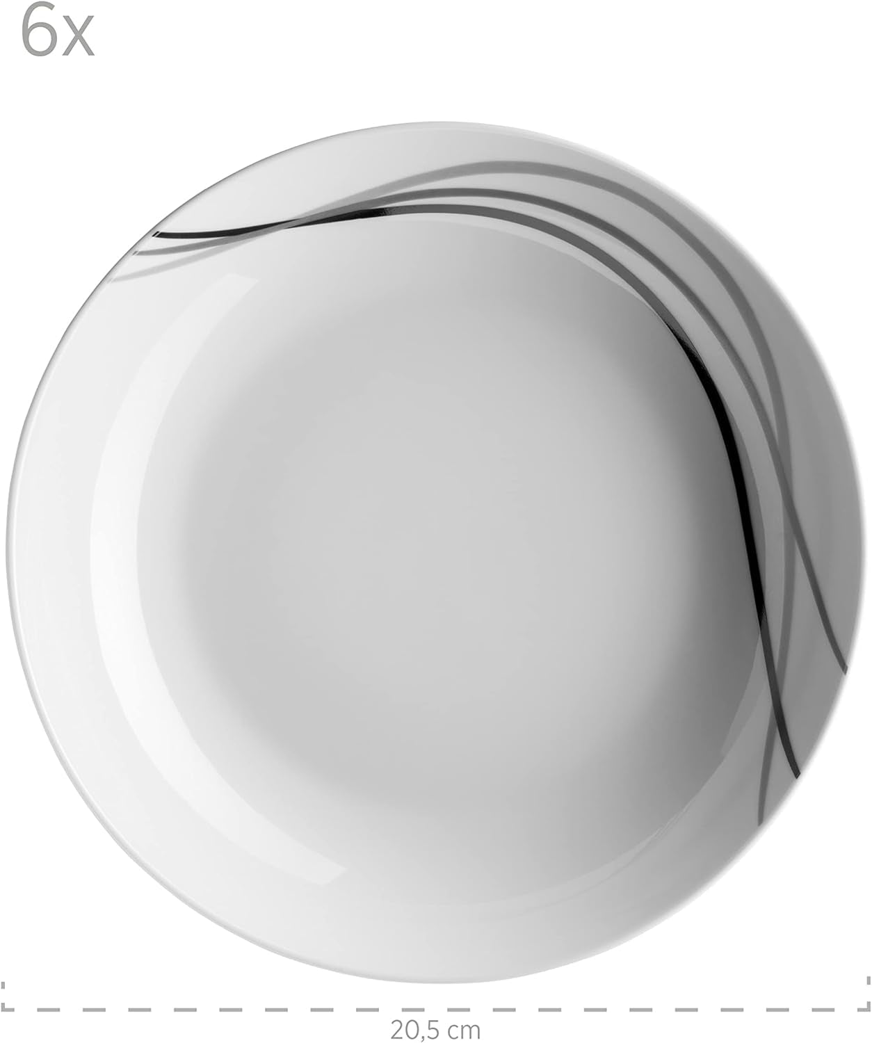Mäser kombineret servicesæt, TAJO porcelæn, hvid, 40 x 60 x 40 cm