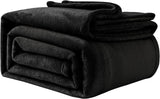 Hyggeligt tæppe Fluffy Fleece-tæppe 130 X 150 Cm Sengetæpper Sofatæppe Store bløde tæpper og plader til voksne Sofastrøer Varme Maskinvaskbare Sort Good Nite Senge og betræk Sort 130 X 150 Cm