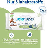 WaterWipes Sensitive+ vådservietter til baby og småbørn, 720 Count (12 Pack), 3-i-1 rengøring, pleje, beskyttelse, 99,9 % vand, tekstureret rensning, parfumefri