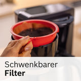 Bosch MyMoment TKA6M273 Filter Espressomaskine, 1L termokande, 8-12 kopper, Anti-drypsystem, Roterende filterholder, Afkalkningsprogram, Aftagelig vandtank, 1200 Watt, Mat Sort