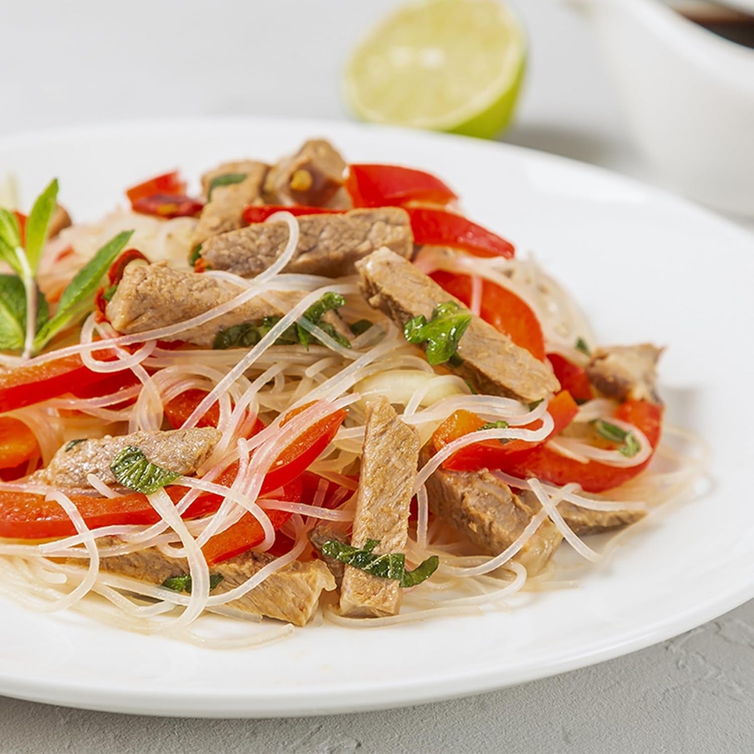 Bioasia Økologiske Glasnudler - Økologisk Ærtestivelse Lange Glasnudler - Naturlig veganske og glutenfri - 1 x 100 g