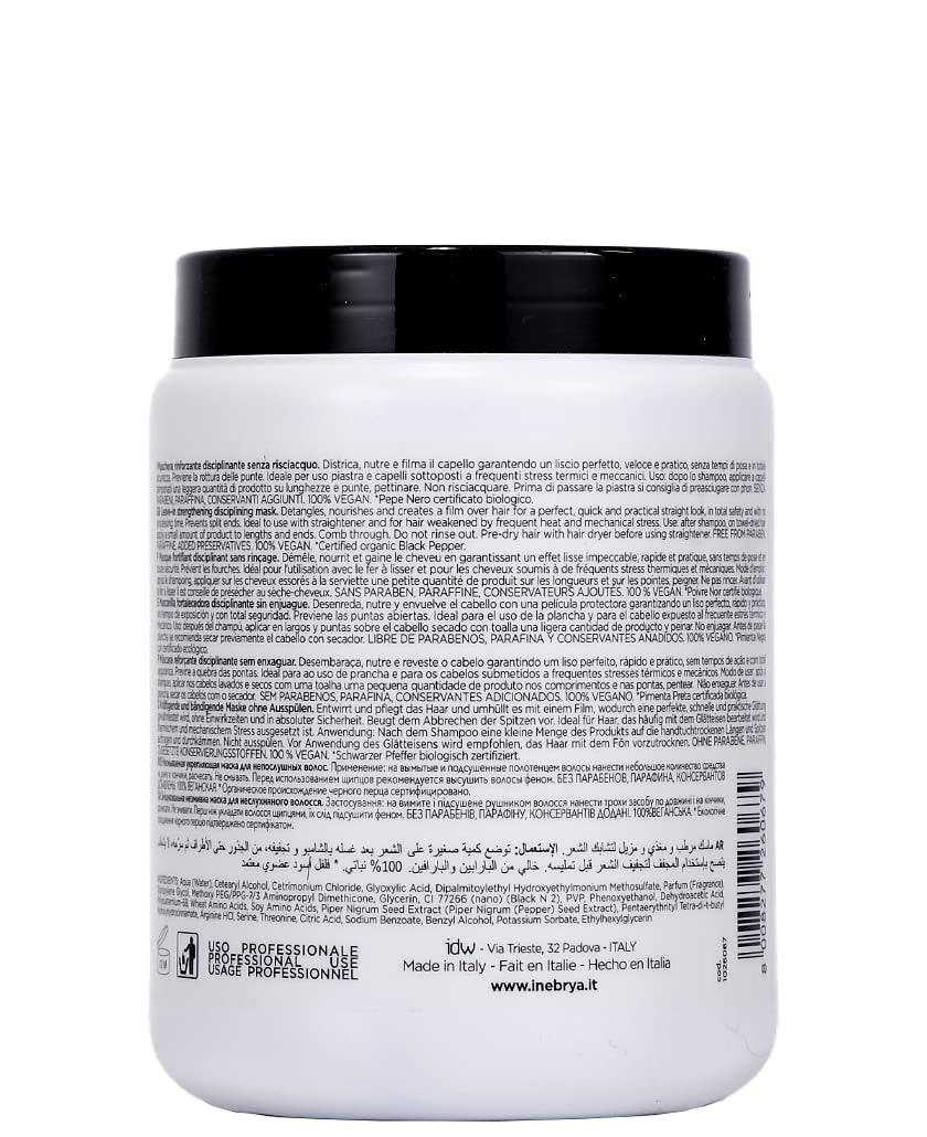 Sort peber jernmaske 1000ml Naty Shop hårmaske