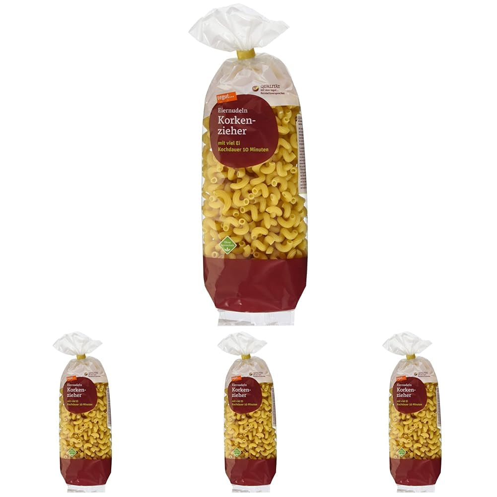 tegut... Nudler med æg, proptrækker, 1 x 500 g
