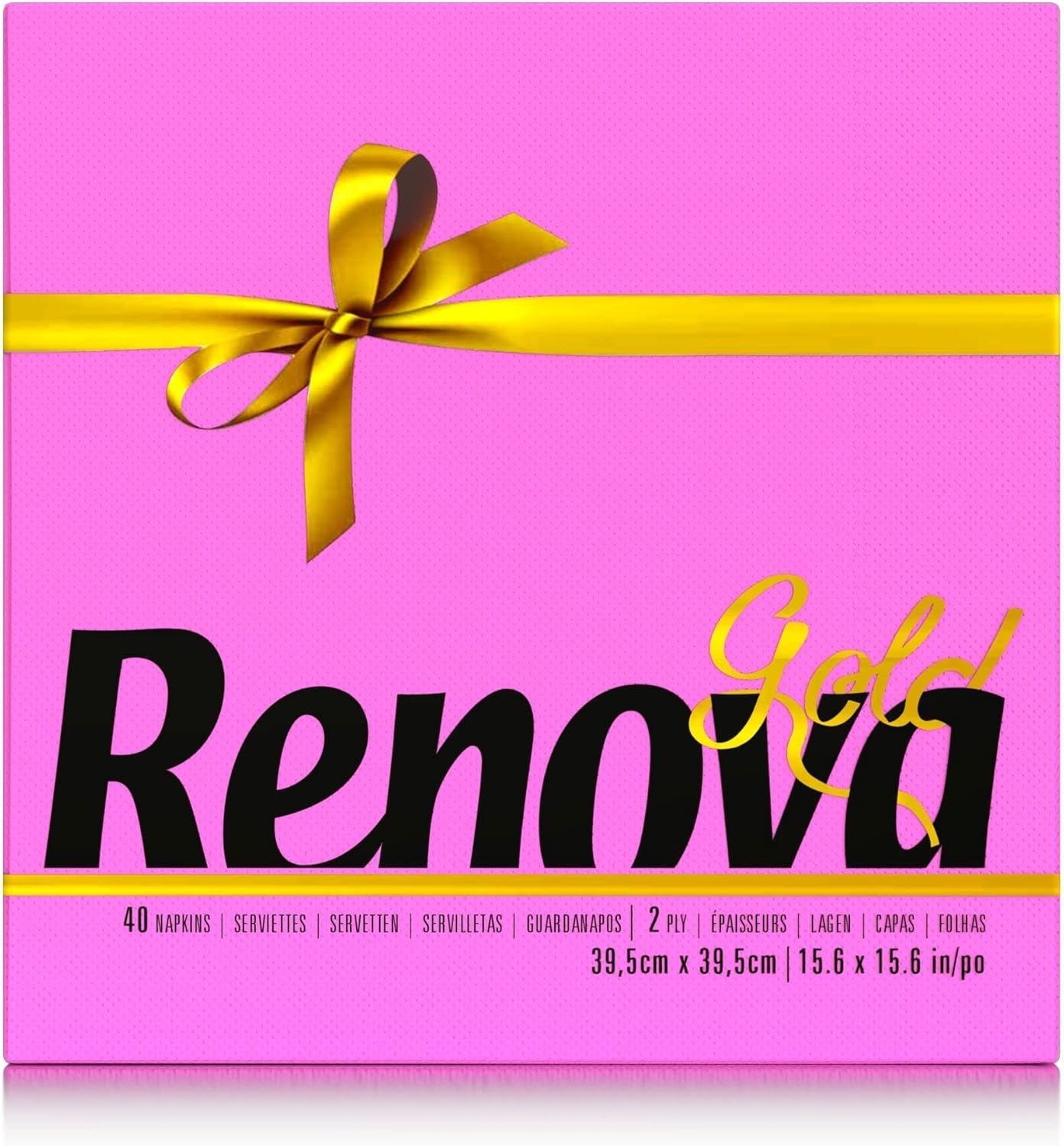 Renova papirservietter, Fuchsia, 40 servietter, store, 2-lags