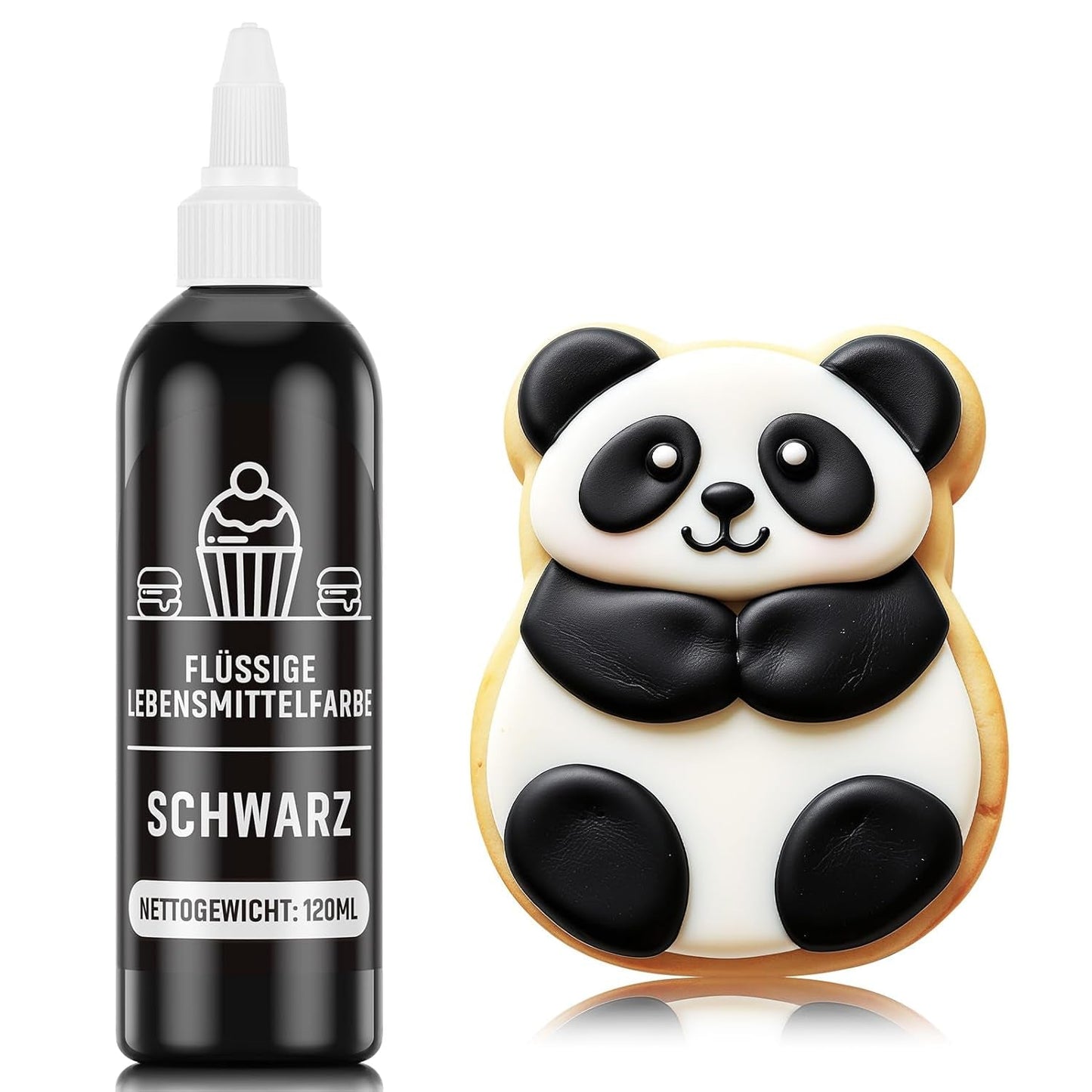 Rød madfarve 120 ml, højkoncentreret og sukkerfri flydende madfarve til bagning, kager, makroner, glasur, fondant, småkager, donuts
