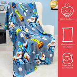 Character World Official Lego® City Fleece-tæppe, Superblødt, Varmt Blåt Throw, Cityspace Design, Perfekt til soveværelser, camping og sove, 100 X 150 Cm senge og tæpper Besuche den Character World-Store