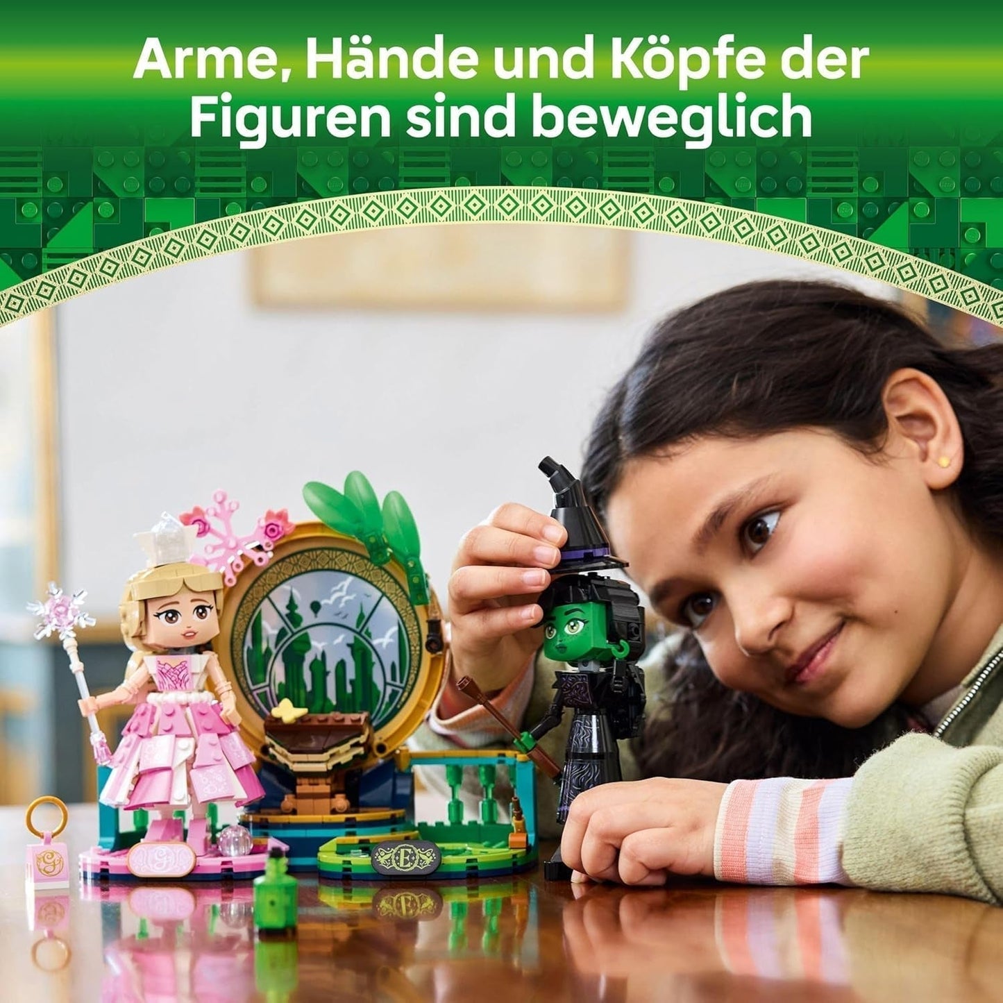 LEGO Wicked Elphaba og Glinda dukker - Witches of Oz samlerfigur legetøj - kreativ gave til piger over 10 og fans af filmen - 75682 Byggesæt Besuche den LEGO-Store
