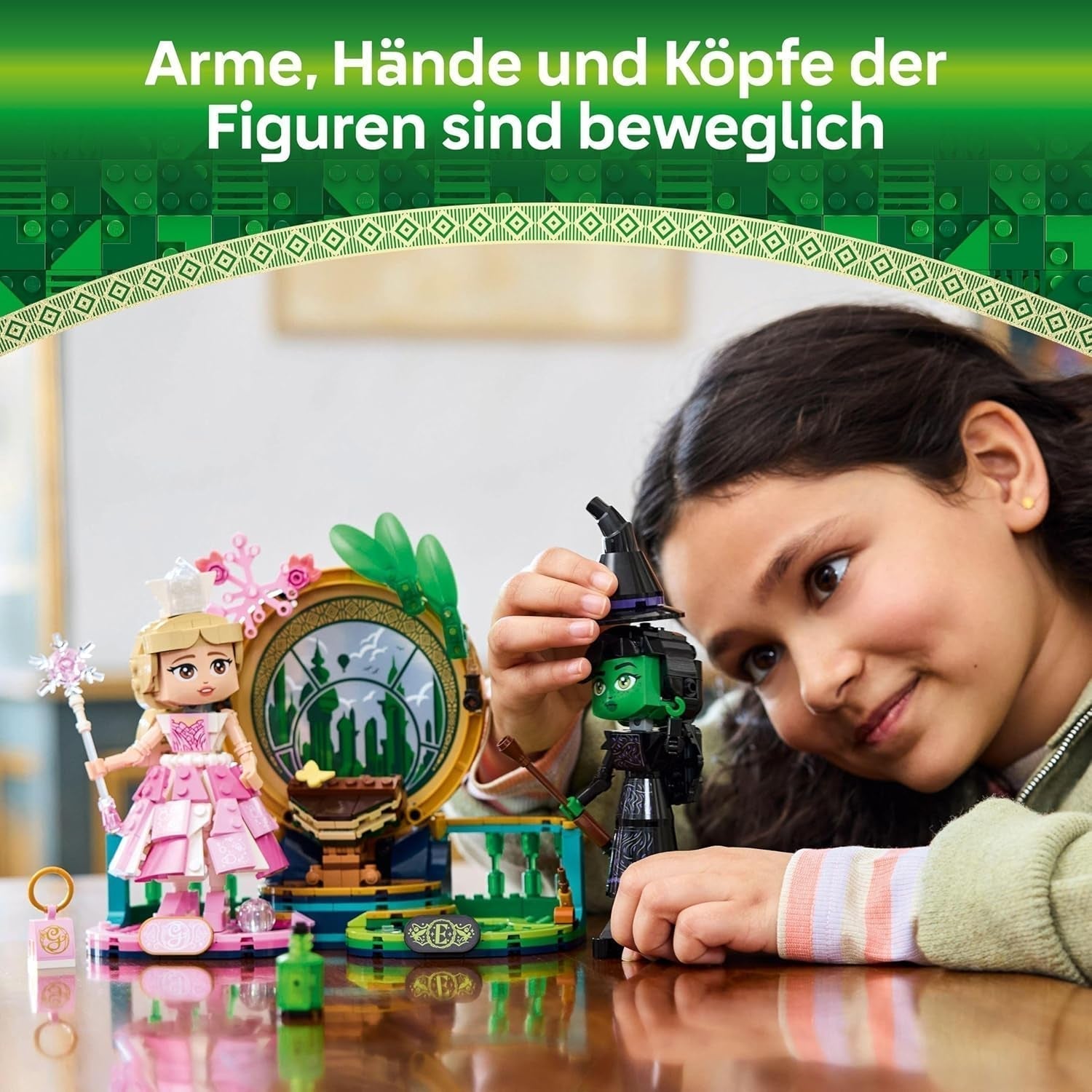 LEGO Wicked Elphaba og Glinda dukker - Witches of Oz samlerfigur legetøj - kreativ gave til piger over 10 og fans af filmen - 75682 Byggesæt Besuche den LEGO-Store
