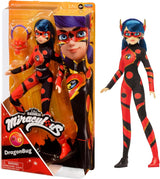 Bandai - Mirakuløs Mariehøne - Dukke Marinette Farveskift Overraskelse - Mirakuløs Jointed Dukke, 26 Cm + 3 overraskelser - Tilfældigt mønster - P50390 Naty Shop Dragon Bug Dolls