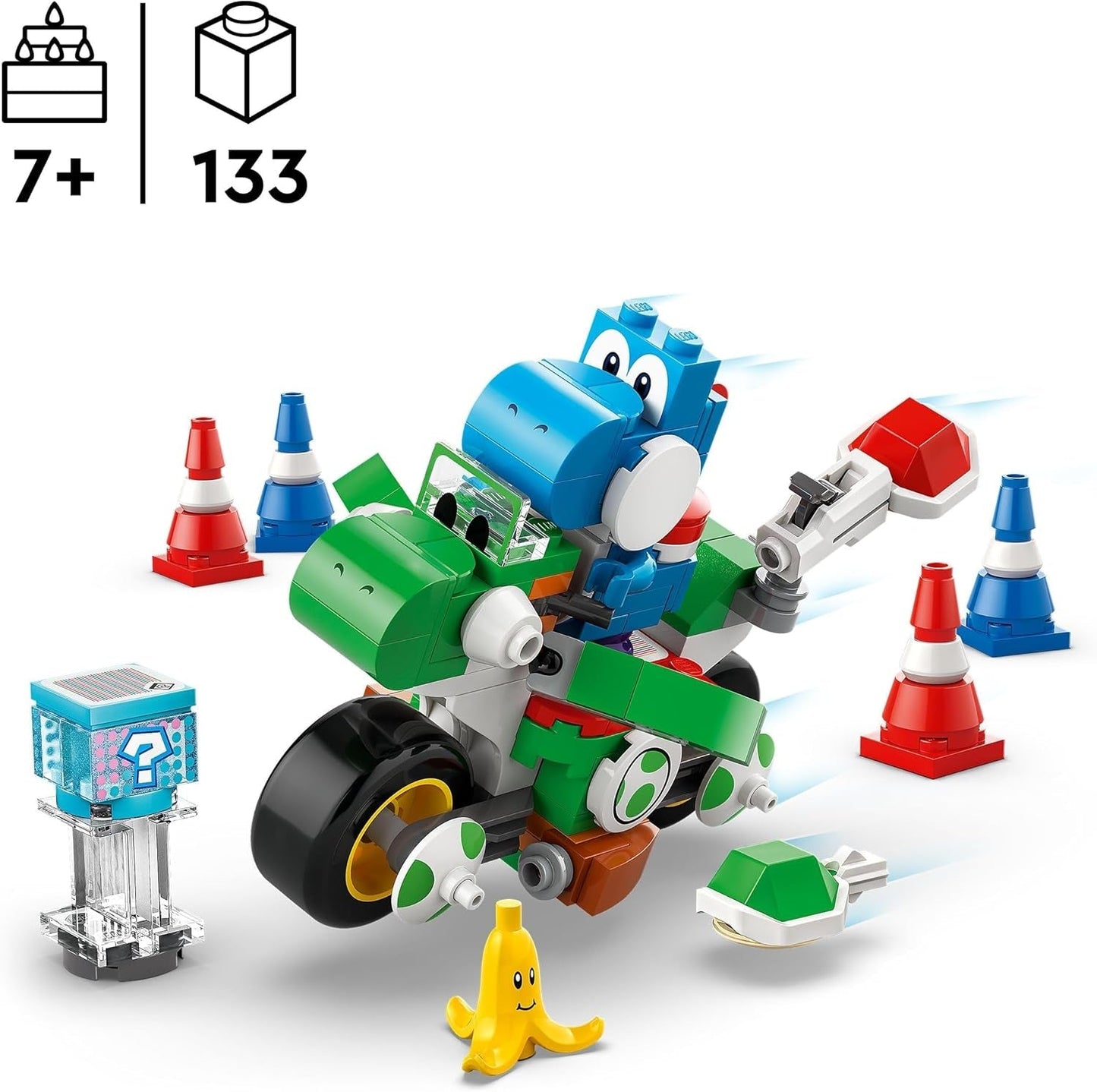 LEGO Super Mario: Mario Kart - Yoshi-cykel, Nintendo Adventure-samlesæt, gave til børn, drenge, piger og spillere på 7+, Yoshi-figursamlingssæt 72031 byggesæt Besuche den LEGO-Store