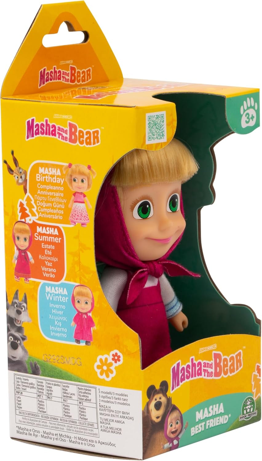 Masha og Michka dukke 12 cm samlerbart sommeroutfit modellegetøj fra 3 år og op MHA001