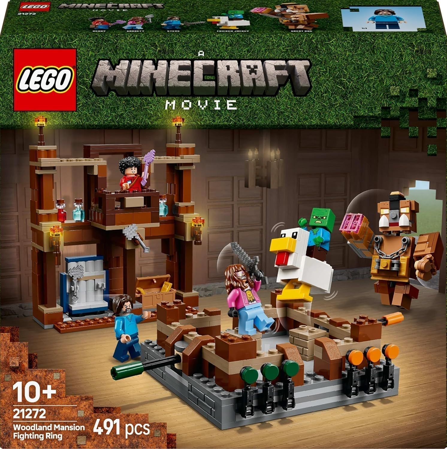 LEGO Minecraft Forest Manor med boksering - Gamersæt med zombier og Oberborst - Interaktivt byggelegetøj med udstyr og baner - Gave til drenge og piger 10+ - 21272 Byggesæt Besuche den LEGO-Store