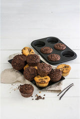 Zenker 6Er Muffinform Black Metallic, 275X190X30 Mm, Teflon Classic Antihaftbeschichtung, Hitzebeständig Bis 230°C, Leichte Reinigung, Ideal Für Köstliche Muffins Forme og bageplader Naty Shop