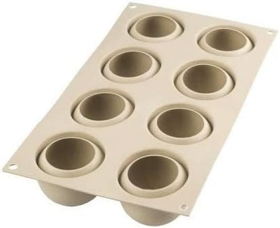 Silikomart, Form til Tartufo silikonekager, 8 enkeltporte, Ø 62 H 52 mm Køkken Naty Shop