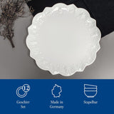 Villeroy & Boch Toy's Delight Royal Classic 8-delt porcelænssæt, Tåler opvaskemaskine og mikroovn, hvidt, tallerkener, 4-personers porcelænssæt, julestel, legetøj, premium porcelæn