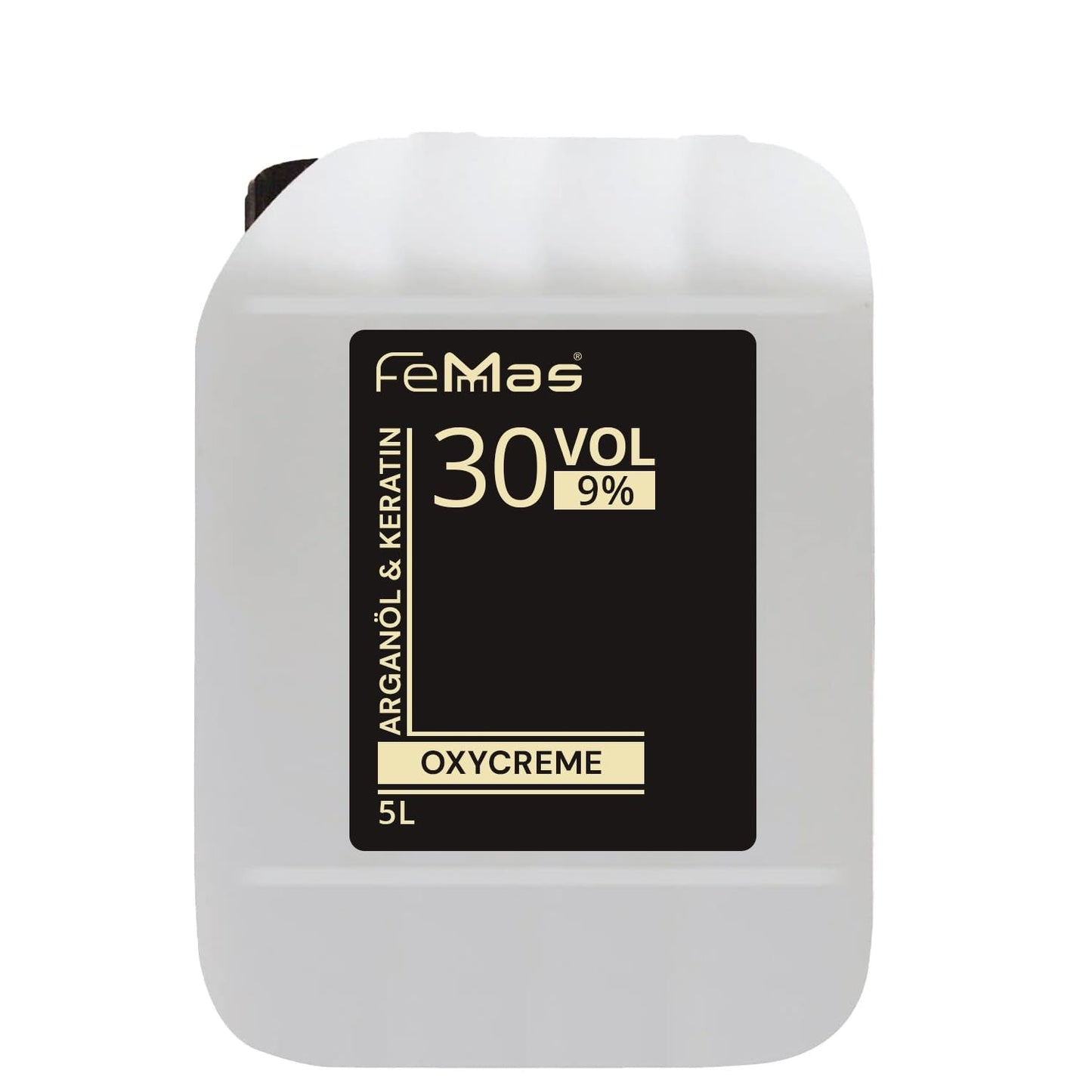 FemMas Oxycreme i 6% 1000 ml I Oxidationsmiddel til hårfarvning og farvning I Nem påføring og optimal fiksering I Fremkalder for ensartede resultater i salonkvalitet I Hårfarvefremkalder Hårfarve Naty Shop 9 5 liter (1 pakke)