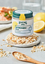 Fuchs Gewürze - Citronensalz | Toppingsalz med Pyramidenflocken & Zitrone | Crunchy Verfeinerung für Fisch und Gemüse | Citronsalt i Premium-Qualität | 60 g im wiederverschließbaren Gewürzglas