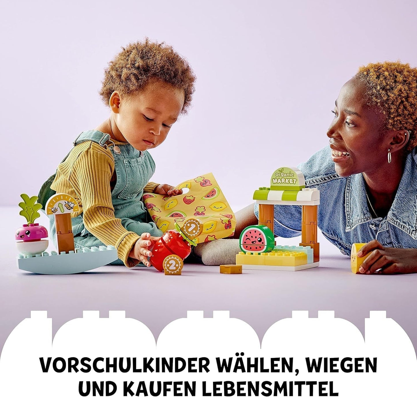 LEGO DUPLO Mit første økologiske marked, legetøjsbutikssæt til drenge og piger, pædagogisk legetøj til småbørn fra 1,5 år, frugt- og grønttilbehør 10983 byggesæt Besuche den LEGO-Store