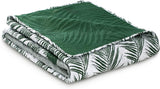 Ameliahome Sengetæppe Sengetæppe 170X210 Cm Dobbeltsidet Letpleje Sengetæppe Plantemønster Grøn Hvid Tropisk Bonaire Senge og Tæpper Besuche den AmeliaHome-Store