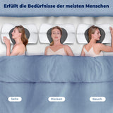 SAHEYER ortopædisk pude nakkestøtte pude hovedpude, ergonomisk nakkepude sidesovepude 60 X 40 X 13/11 cm memory foam pude til sidesove, ryg og mave Cervikale ortopædiske puder Naty Shop