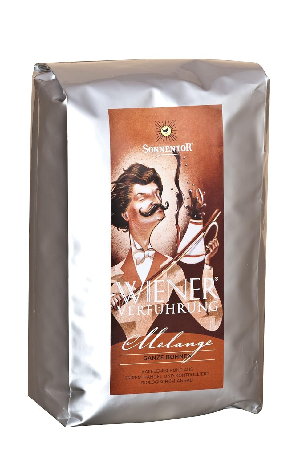 Blanding af hele Wiener Seduction kaffebønner, 1 pakke (1 x 1 kg) - Økologisk