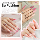 Modelones 35 stk Gel neglelak sæt, UV neglelak sæt med 48W lampe, nøgen brun hvid pink gel neglelak sæt, UV gel negle lak sæt med top coat base negle studio sæt