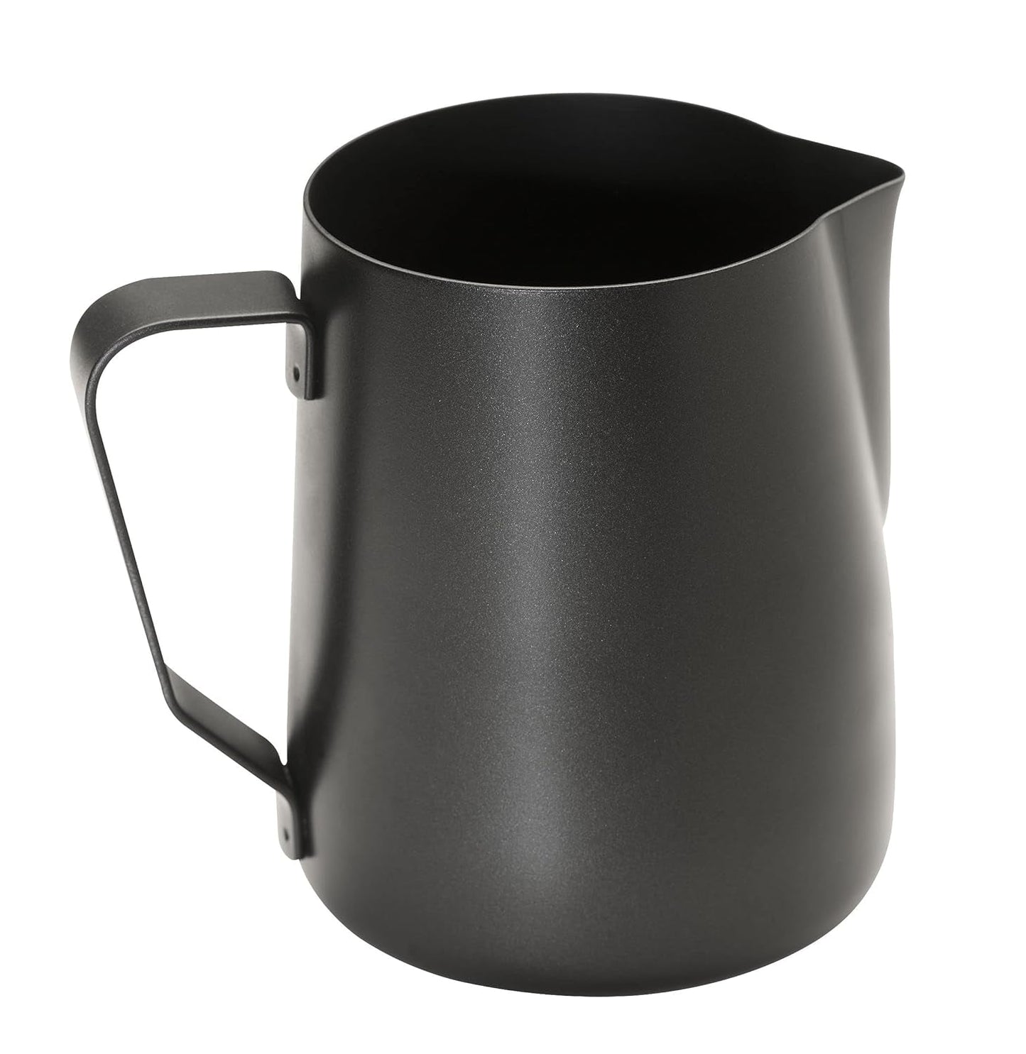 APS 10334 Mælkekande - Højkvalitets mælkekande med non-stick belægning, lavet af rustfrit stål - Perfekt til opskumning af mælk. Universalkrus, sort, 350 ml.