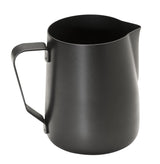 APS 10334 Mælkekande - Højkvalitets mælkekande med non-stick belægning, lavet af rustfrit stål - Perfekt til opskumning af mælk. Universalkrus, sort, 350 ml.