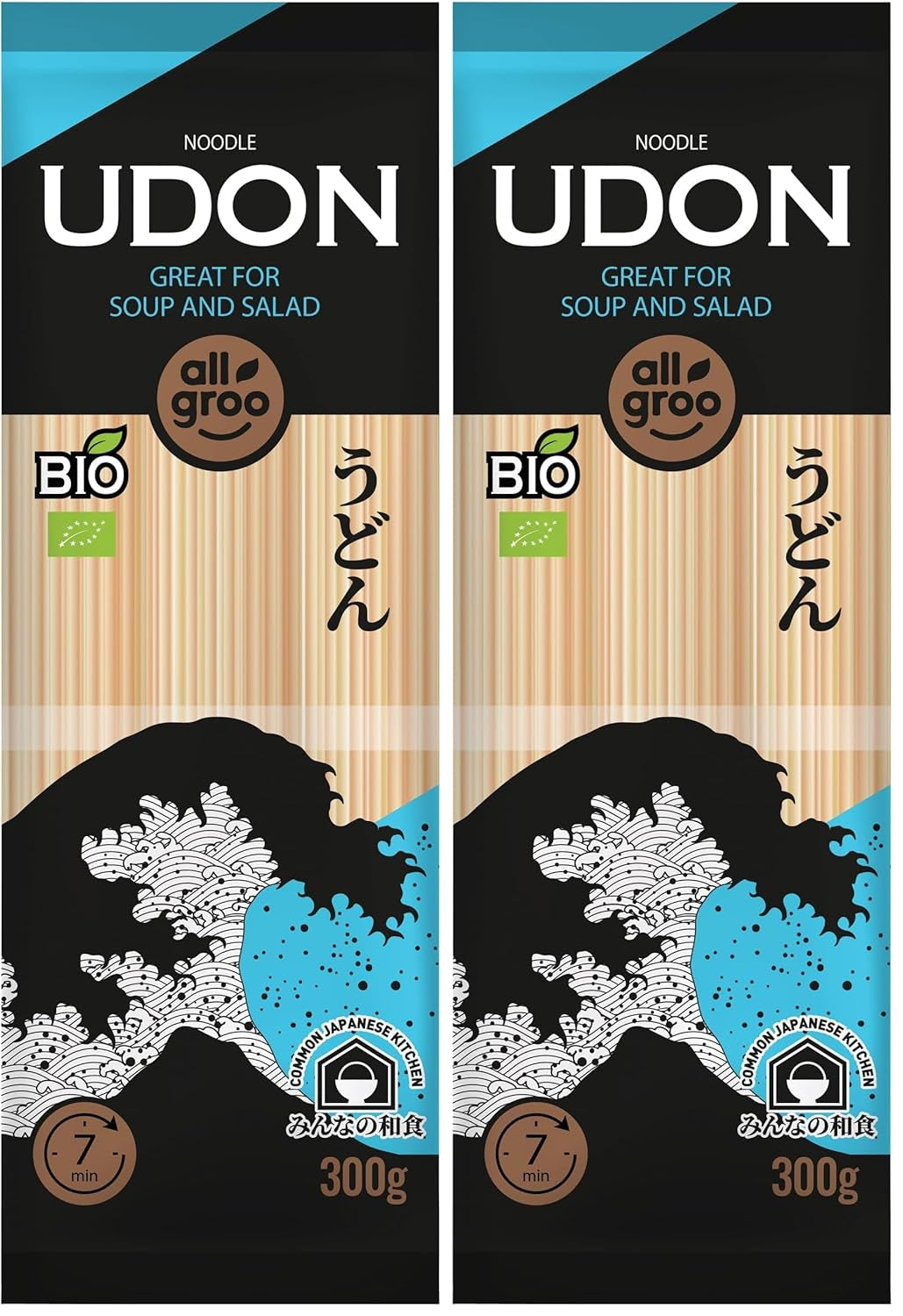 Allgroo økologiske hvedenudler, Udon, CN-BIO-154-1 x 300 g