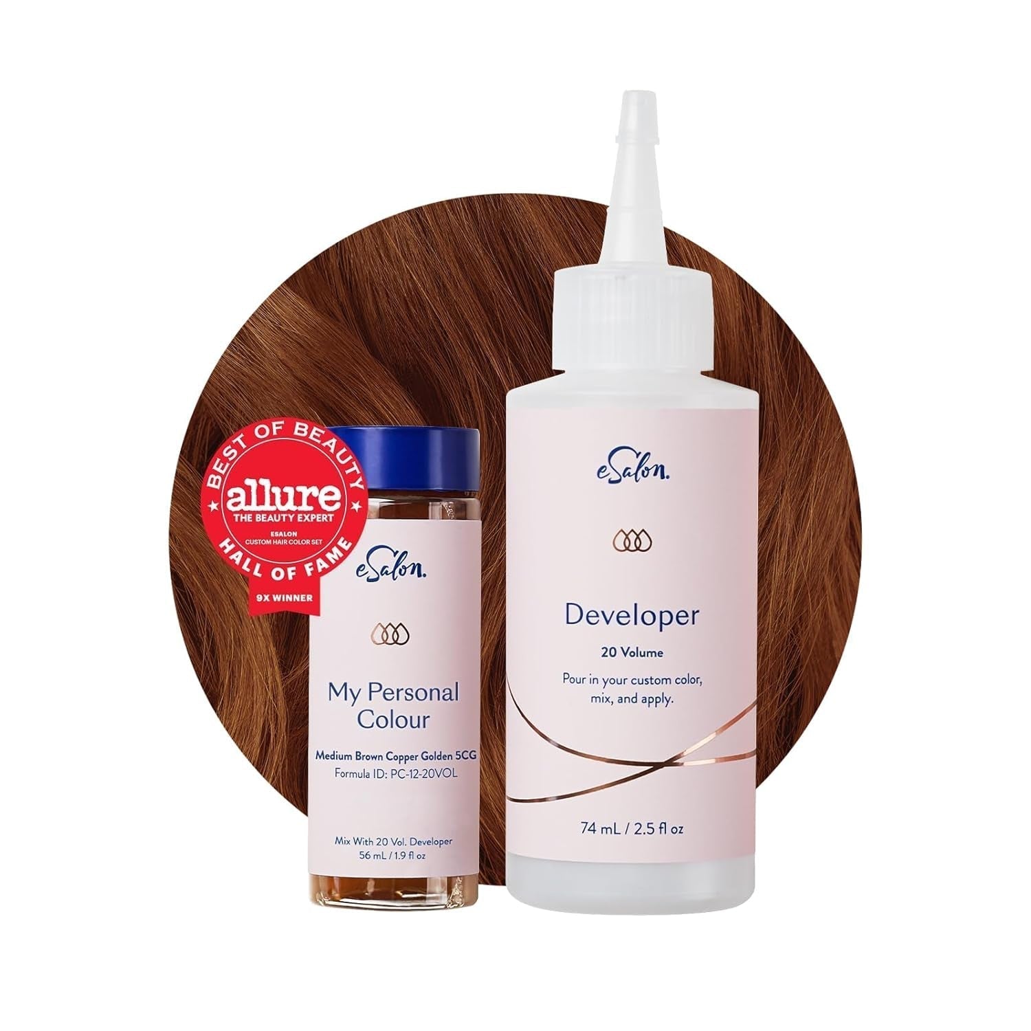 Permanent hårfarvesæt 100 % grå dækning Hjemmefarvning 0 % Ammoniak Hårfarver Multidimensionelle hårfarver Professionelle hårfarver Naty Shop Hårfarve Medium Brun Kobber Gylden 5 Cg