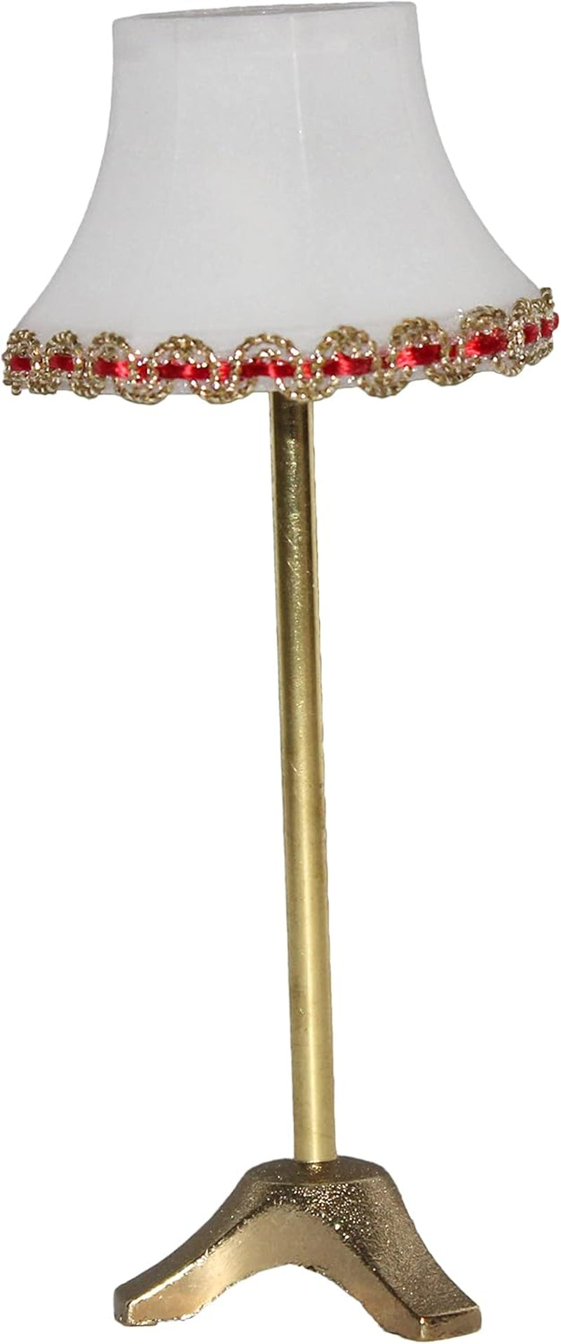 19211 - Miniature - LED - Gulvlampe med plastskærm og metalfod, guldfinish, 110 mm høj