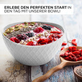 MIAMIO - Keramisk porcelænssæt, 24 dele, kombineret service til 6 - Tåler opvaskemaskine og mikroovn - Palmanova Collection (hvid)