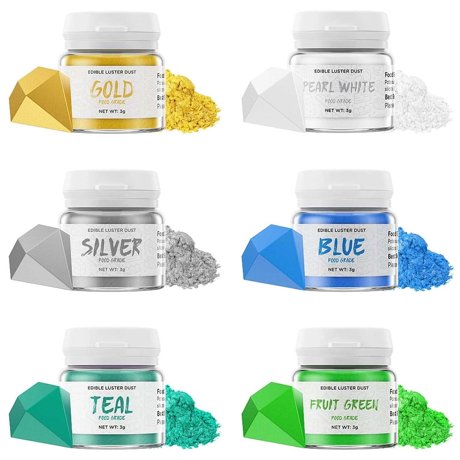 Spiselig glitter, 3 gram Naty Shop Cool farver