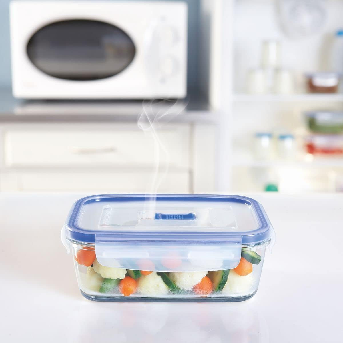 Pure Box Active rektangulære Hermetico-beholdere - 197cl Bicolor Food opbevaringskasser Naty Shop