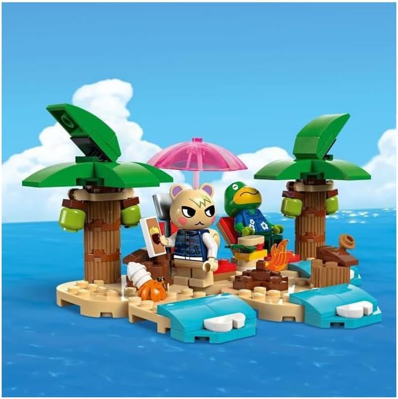 LEGO Animal Crossing Käptens Island Boat Tour, kreativt legetøj til børn med 2 minifigurer fra videospilserien inklusive Huschke, gave til piger og drenge fra 6 år 77048 Byggesæt Besuche den LEGO-Store