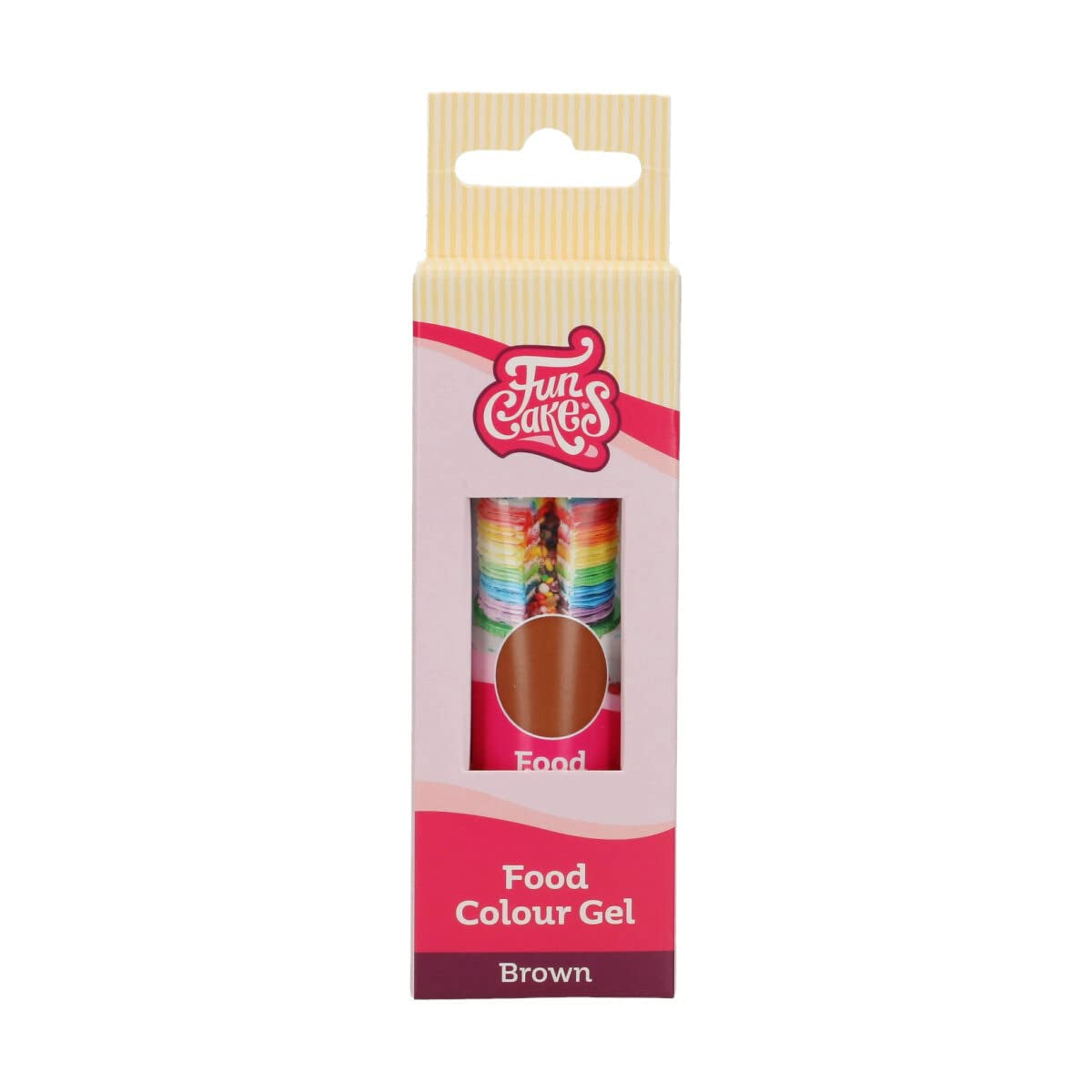 Funcakes madfarve, brun gel: Højkoncentreret madfarve til dej, creme, fondant og marcipan. Nem dosering. Enkelt dråbe for at skabe levende farver. Halal. 30 g.