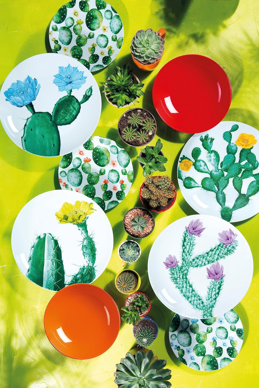 Excelsa Color Cactus servicesæt, 18 dele, flerfarvet