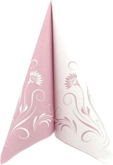Appartina Elegantia 40X40 Cm Stoflignende Airlaid servietter, Højkvalitets Bryllupsservietter, Stoflignende Bryllupsservietter Engangsservietter til forskellige lejligheder (Dusky Pink)