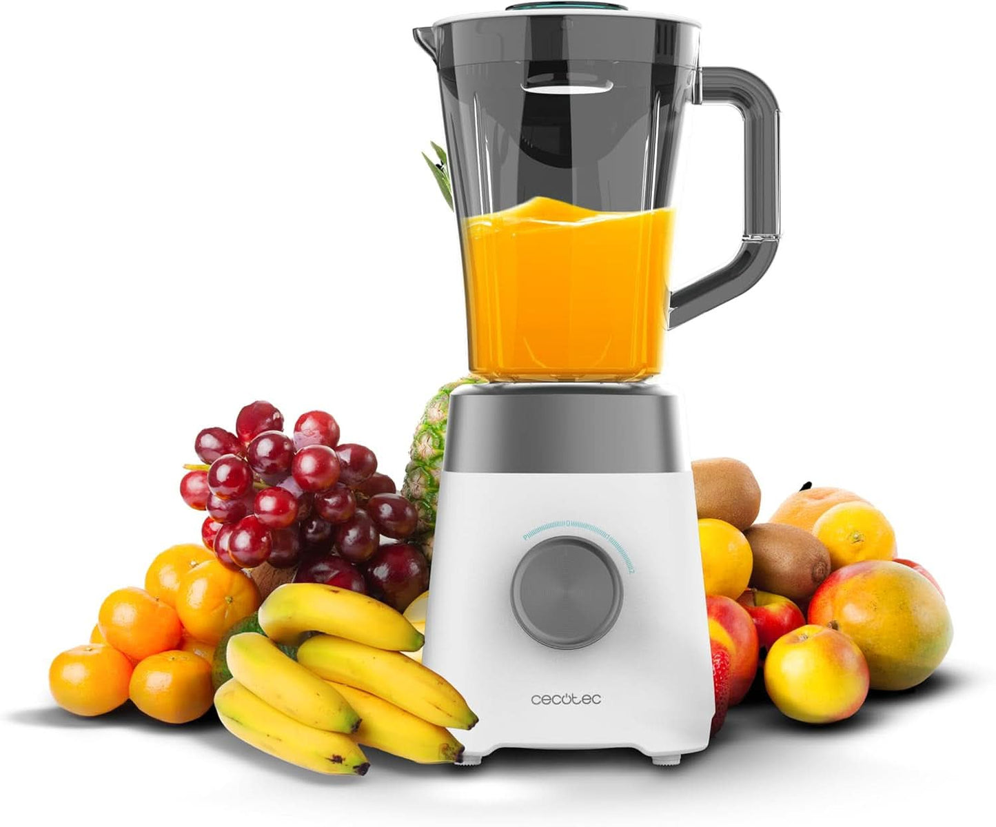 Cecotec Standmixer Power Black Titanium 2200MAX Glat, 2200 W Maximale Leistung, 6 Klingen Aus Edelstahl, Ice-Crush-Funktion, Turbo- Og Smoothie-Funktion, Autoclean-Funktion Køkken Naty Shop Weiß 1300 W | 1,5 L | Plast