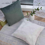 Gardinbokspude Pyntepude Lxb 45X45 Cm Grøn Jacquard "Greta" med sildebensdesign Let vedligeholdende lynlåslukning Blødt fyld 320G - Forskellige farver, 2023510 Rejsepuder Naty Shop