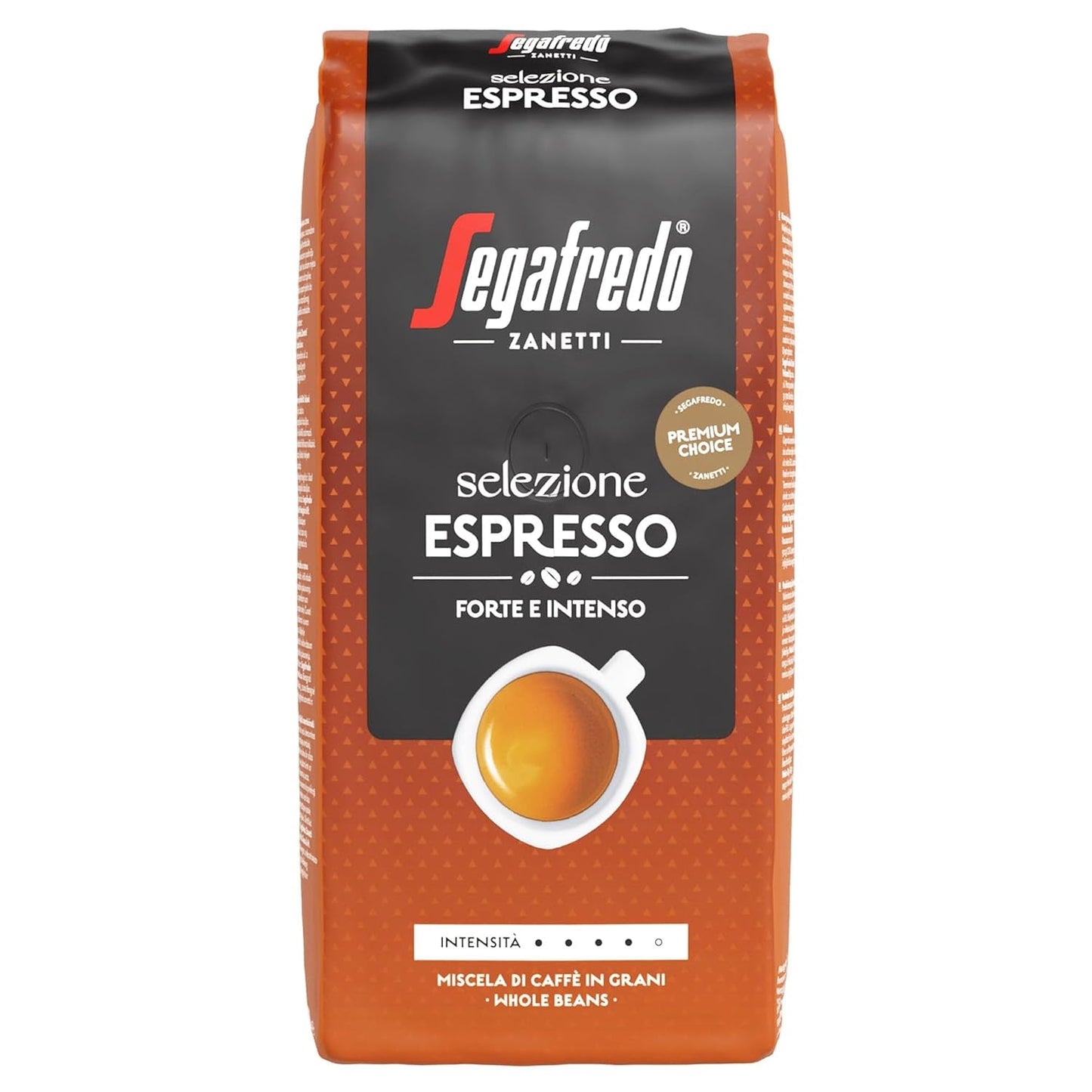 Segafredo Zanetti Selezione Espresso - Hel bønne (1 kg pakke) - Velegnet til alle italienske kaffespecialiteter - Mellem til mørk ristet, stærk og intens smag