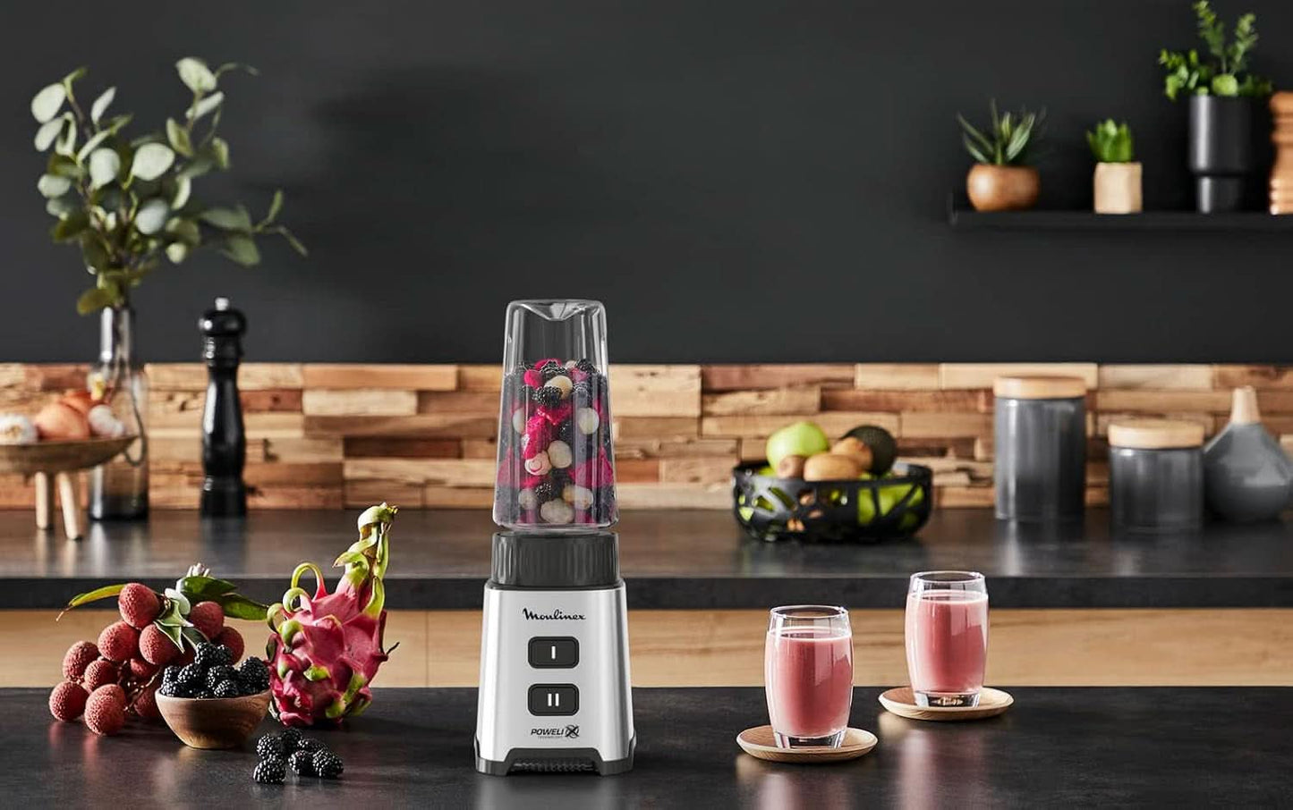 Blender Pulseo LM17GD, 400 W, 4 knive, 700 Ml, Bærbar beholder 600 Ml Kitchen Naty Shop