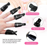 Hanyousheng Nagellackentferner Clips, Nagel Clips, 10 Stück Schwarz Nagelclips, Nagel Klammer, Nails Art Gel Cap, Soak off Clip Cap UV Gel Poliermittel Entferner Wrap Nail Tool