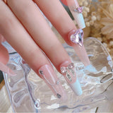 Luxus Rosa Diamant Nagel Charms 3D Butterfly Nail Art Charms Bow Nail Charms Y2K Heart Charms Nägel Tilbehør Schmetterling Herz Schleife Nageldesign Edelsteine ​​​​Strasssteine ​​Glitzersteine ​​​​Nagelschmuck