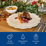 Villeroy & Boch Toy's Delight Royal Classic 8-delt porcelænssæt, Tåler opvaskemaskine og mikroovn, hvidt, tallerkener, 4-personers porcelænssæt, julestel, legetøj, premium porcelæn