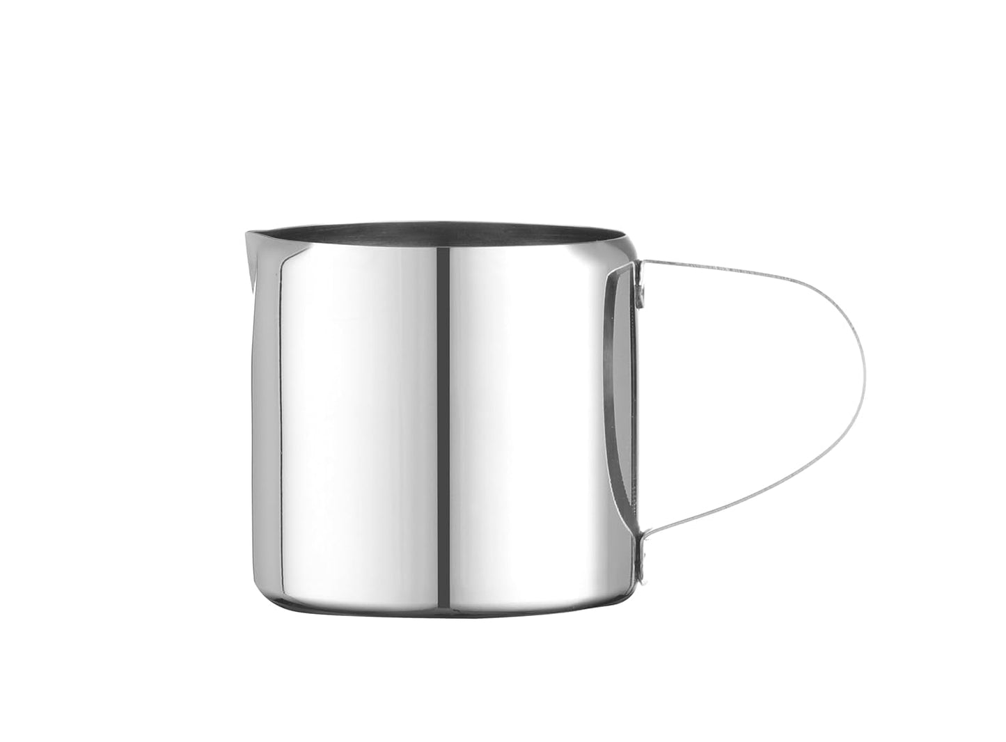 HENDI minimælkekrus, lige design, solidt håndtag, flødekande, lille mælkekande, skummerkande, flødeskumskande, flødekande, 120 ml, ø55 x (H) 55 mm, rustfrit stål