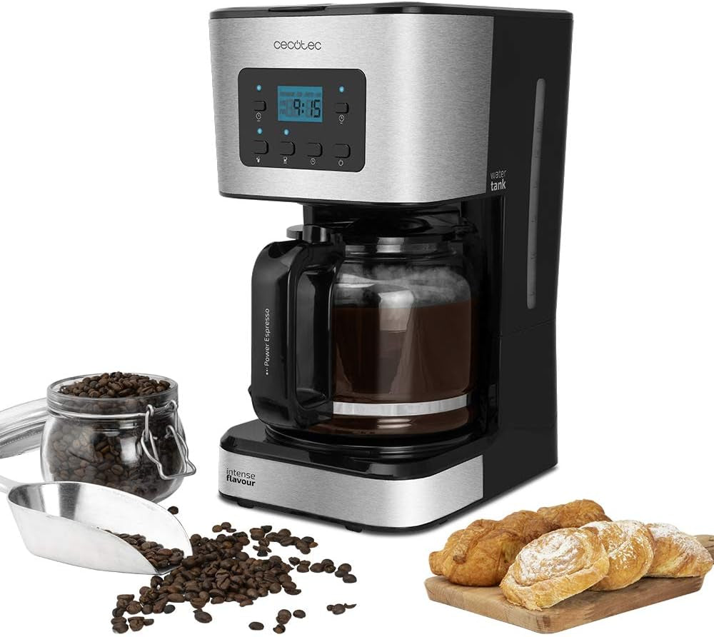 Espresso med filter Cecotec Coffee 66 Drop and Touch, effekt 950 W, 1,5 L, 12 kopper, touchskærm, glaskaraffel, 24-timers timer, 6 kontakter, genanvendeligt mesh-filter