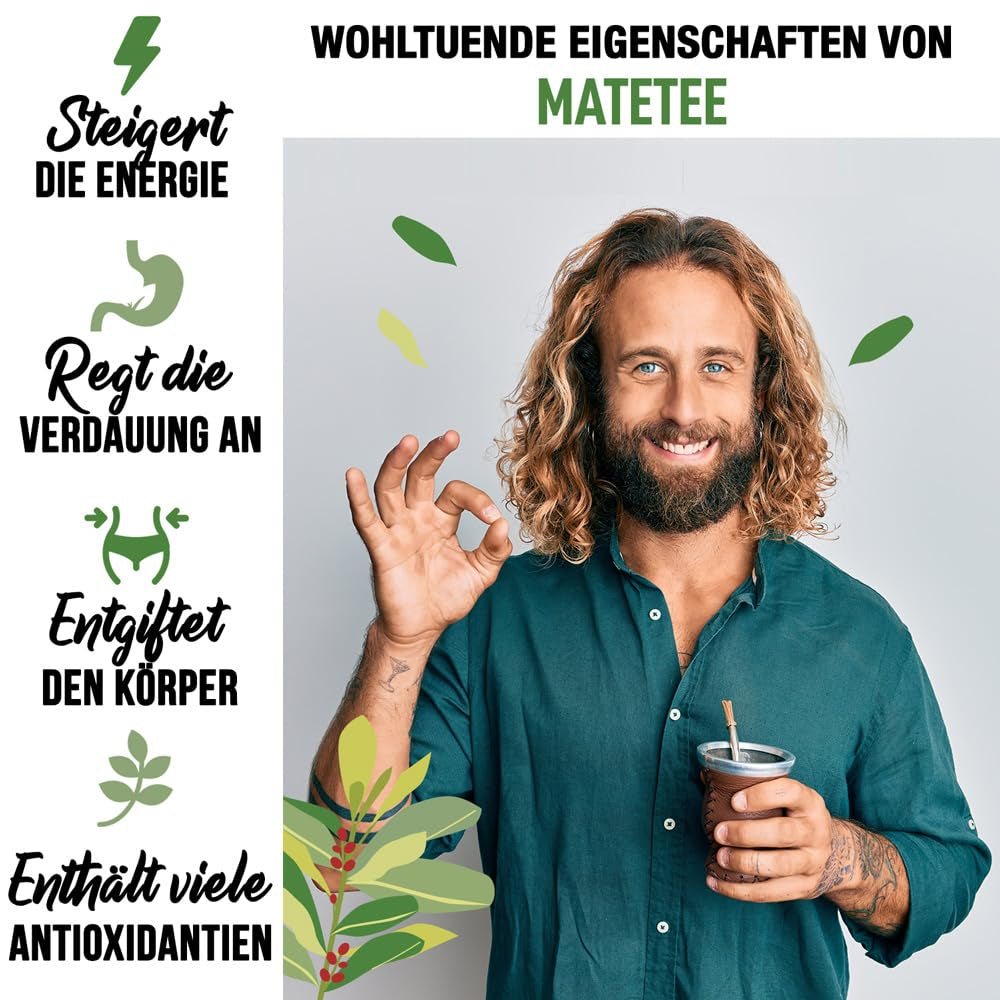 ORIGEENS BIO YERBA MATE TEA 1 KG - The Original I Uristet, blade, uden stængler, støv og krummer I Energigivende og afgiftende drik